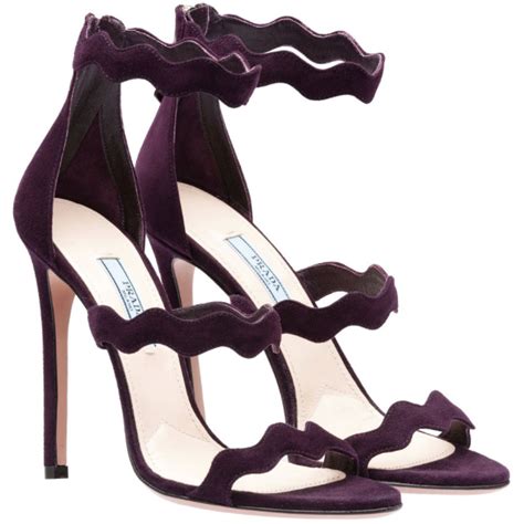 prada scalloped suede sandals ebay|prada jelly sandals.